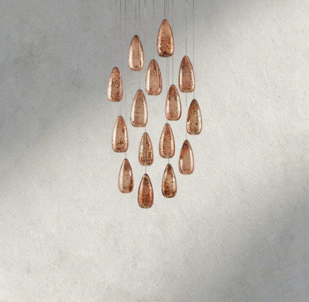 Edda Round Glass Chandelier 23", 35" - Brig