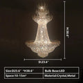 Empire Extra Large French Classic Multi - tiered Crystal Chandelier - briglamps