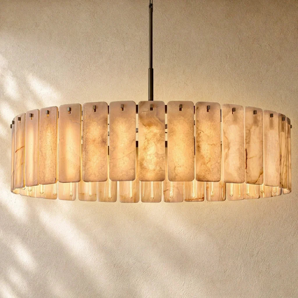 Calametta Onyx Round Chandelier - Bronze / 60’’