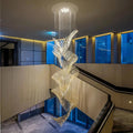 European Style Spiral Glass Chandelier for Staircase/Foyer/Hotel/Villa - Brig Lighting