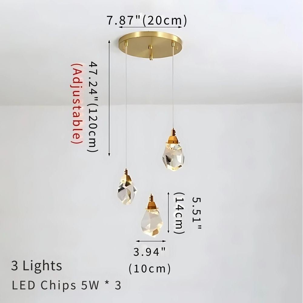 Eve Modern Crystal Chandelier for Staircase - Brig Lighting