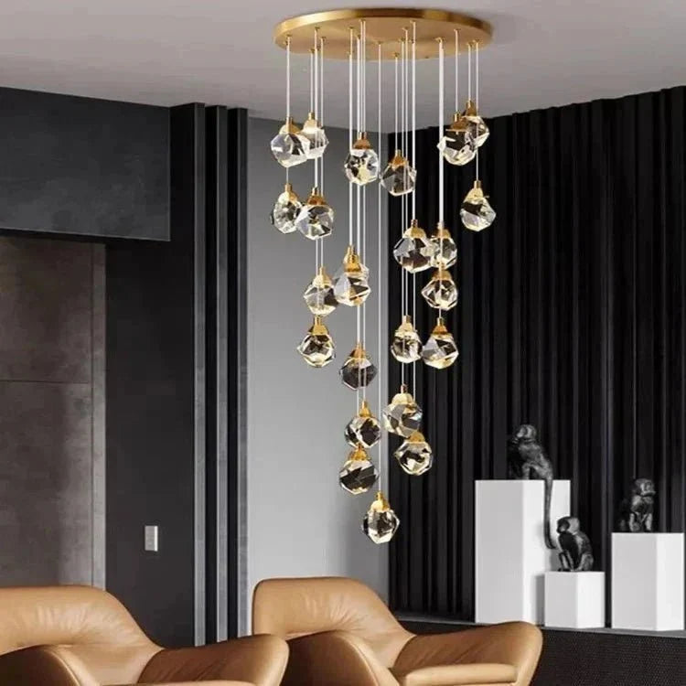 Eve Modern Crystal Chandelier for Staircase - Brig Lighting