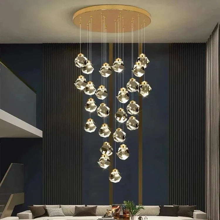 Eve Modern Crystal Chandelier for Staircase - Brig Lighting