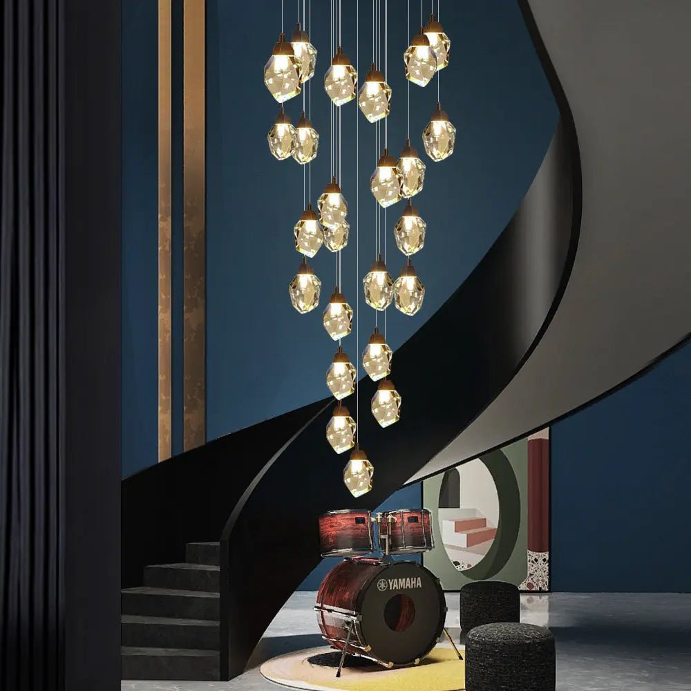 Eve Modern Crystal Chandelier for Staircase - Brig Lighting