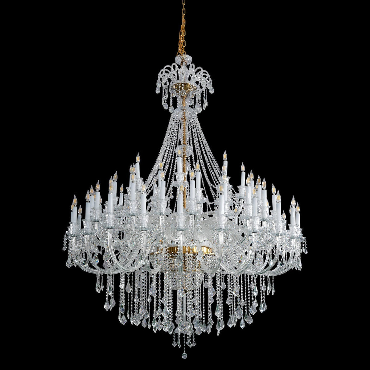 Extra Large Classic Traditional Crystal Chandelier 60/72/90 Lights for Hotel, Showroom, Foyer , Wedding Hall,Coffee Shop - briglamps