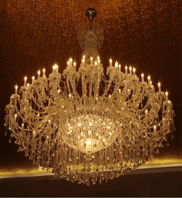 Extra Large Classic Traditional Crystal Chandelier 60/72/90 Lights for Hotel, Showroom, Foyer , Wedding Hall,Coffee Shop - briglamps