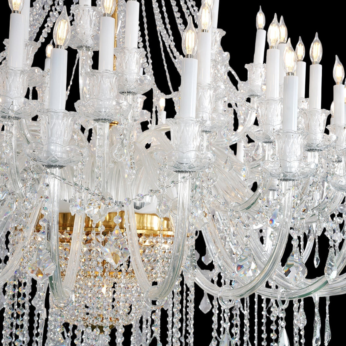 Extra Large Classic Traditional Crystal Chandelier 60/72/90 Lights for Hotel, Showroom, Foyer , Wedding Hall,Coffee Shop - briglamps