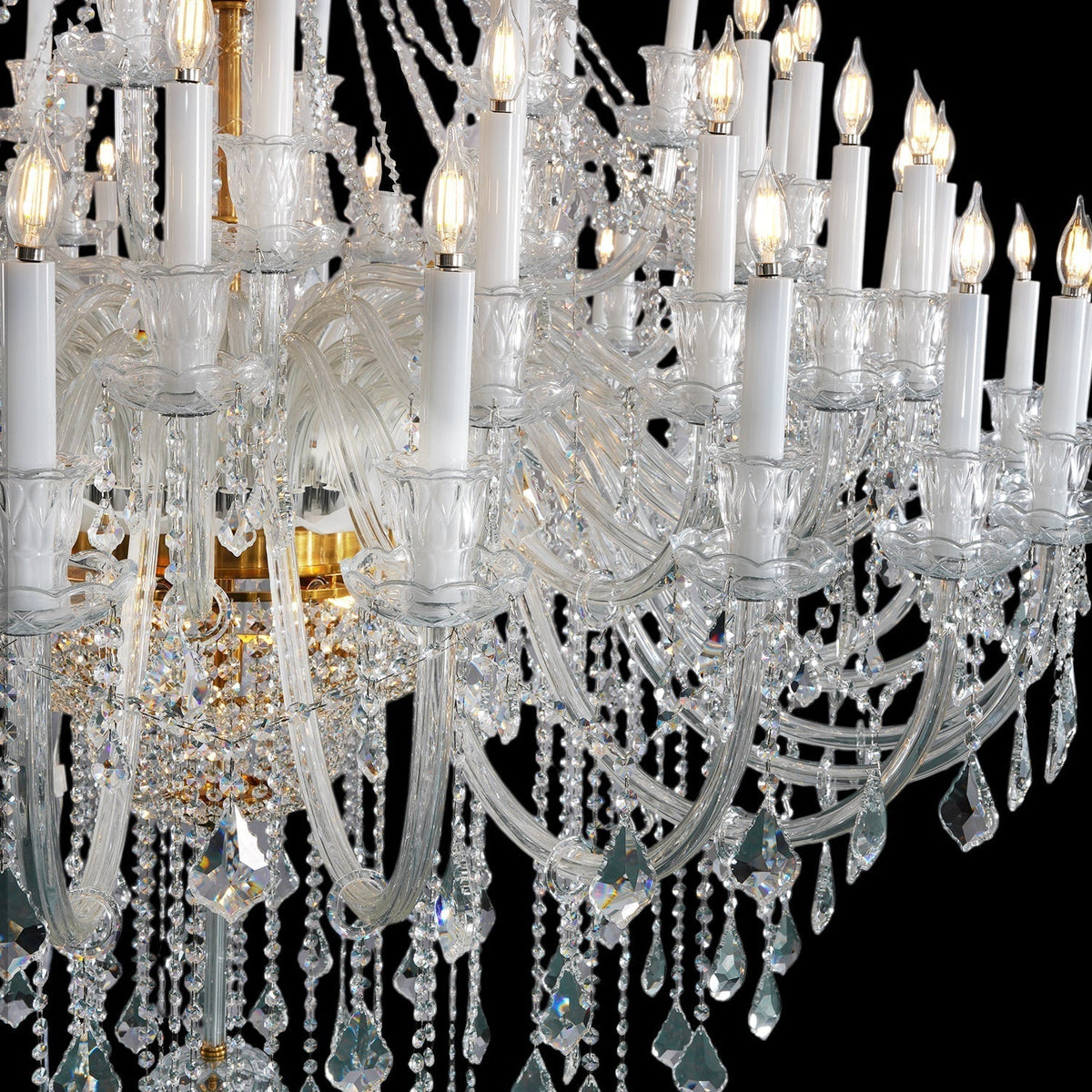 Extra Large Classic Traditional Crystal Chandelier 60/72/90 Lights for Hotel, Showroom, Foyer , Wedding Hall,Coffee Shop - briglamps
