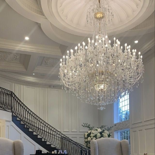 Extra Large Classic Traditional Crystal Chandelier 60/72/90 Lights for Hotel, Showroom, Foyer , Wedding Hall,Coffee Shop - briglamps