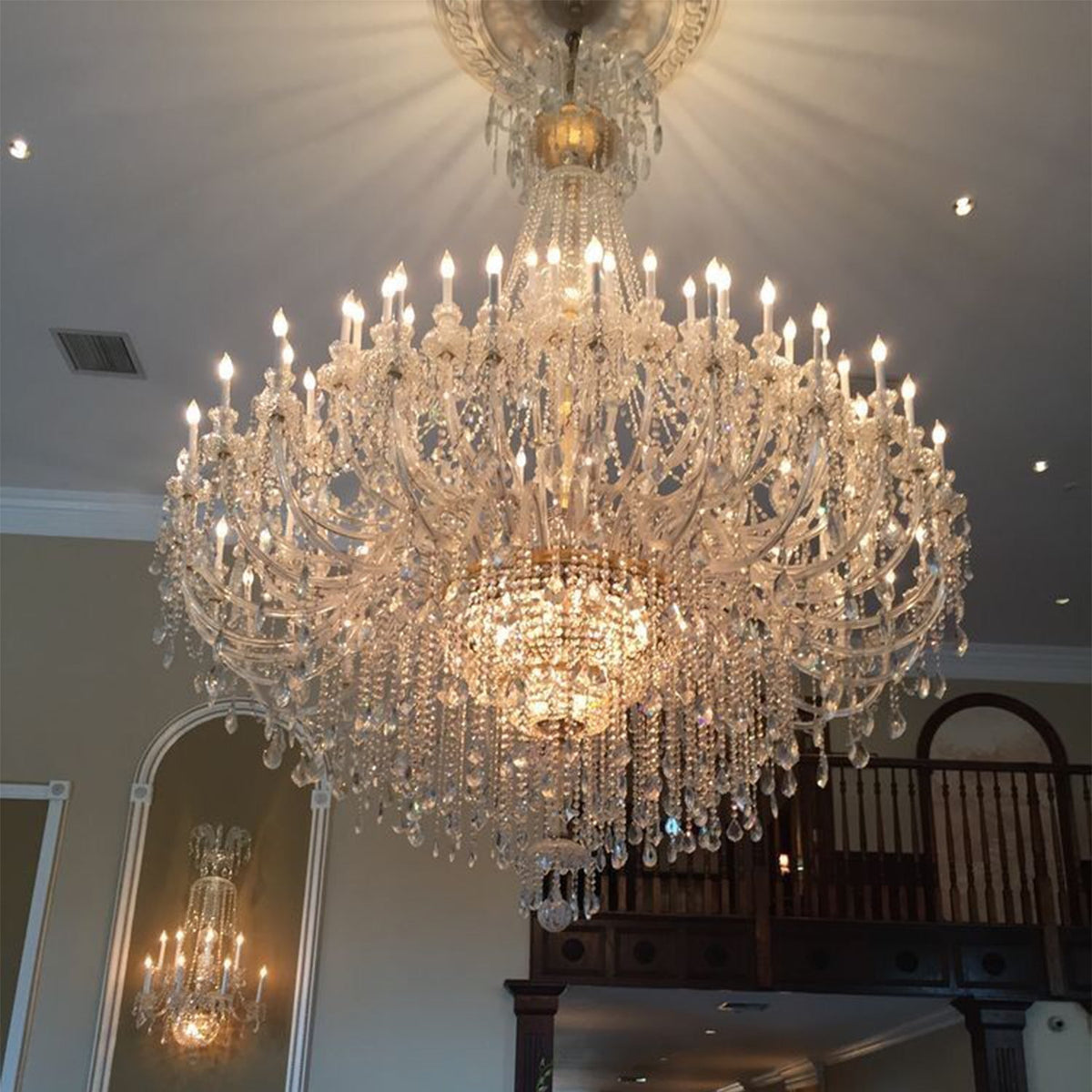 Extra Large Classic Traditional Crystal Chandelier 60/72/90 Lights for Hotel, Showroom, Foyer , Wedding Hall,Coffee Shop - briglamps