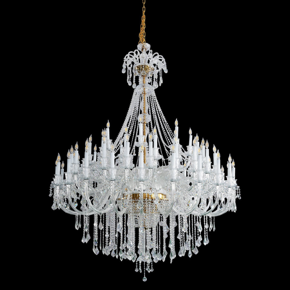 Extra Large Classic Traditional Crystal Chandelier 60/72/90 Lights for Hotel, Showroom, Foyer , Wedding Hall,Coffee Shop - briglamps