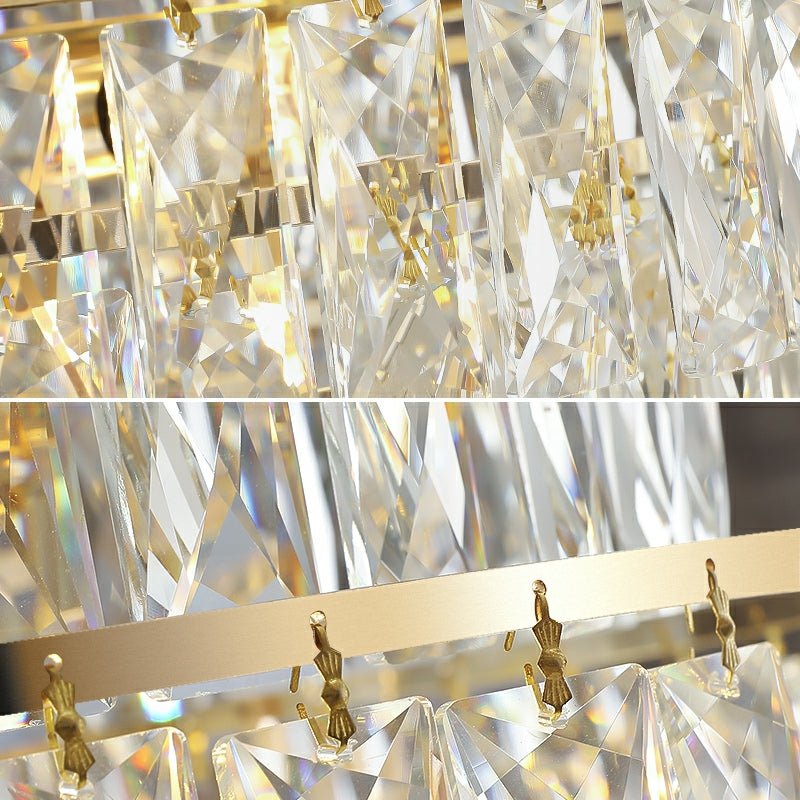 Extra Large Decorative Crystal Chandelier Foyer Hall Ceiling Light Fixture For Staircase In Gold/ Chrome - briglamps