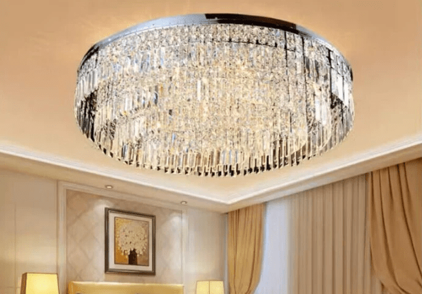 Extra Large Flush Mount Multi - tier Crystal Chandelier Modern Luxury Light Fixture For Living Room/Dining Room/Bedroom - briglamps