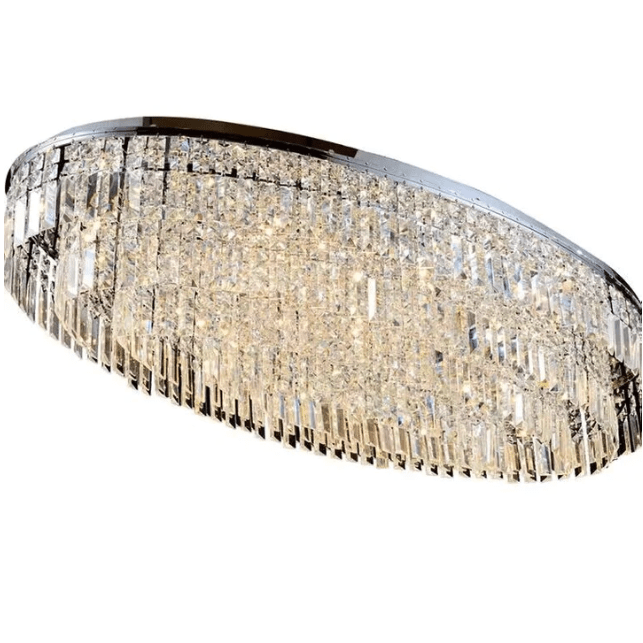 Extra Large Flush Mount Multi - tier Crystal Chandelier Modern Luxury Light Fixture For Living Room/Dining Room/Bedroom - briglamps