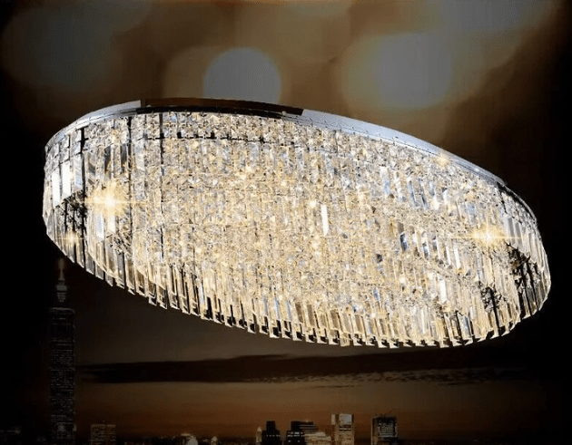 Extra Large Flush Mount Multi - tier Crystal Chandelier Modern Luxury Light Fixture For Living Room/Dining Room/Bedroom - briglamps