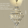 Extra Large Foyer Decorative Crystal Lighting Fixture Living Room Crystal Chandelier For Entryway Staircase - briglamps