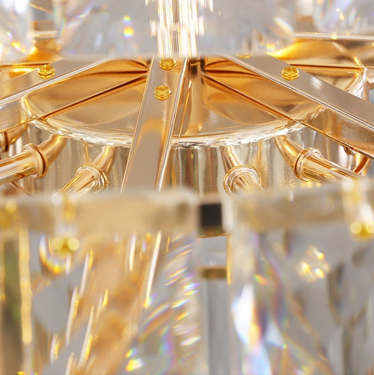 Extra Large Foyer Pure Crystal Ceiling Light Fixture Living Room Entrance Staircase Chandelier - briglamps