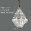 Extra Large Foyer Pure Crystal Ceiling Light Fixture Living Room Entrance Staircase Chandelier - briglamps