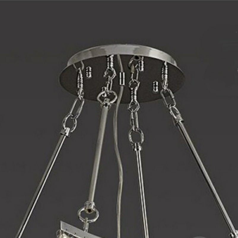 Extra Large Foyer Vertical Layers K9 Crystal Chandelier Chrome Ceiling Lighting Fixture For Staircase Entryway Decor - briglamps
