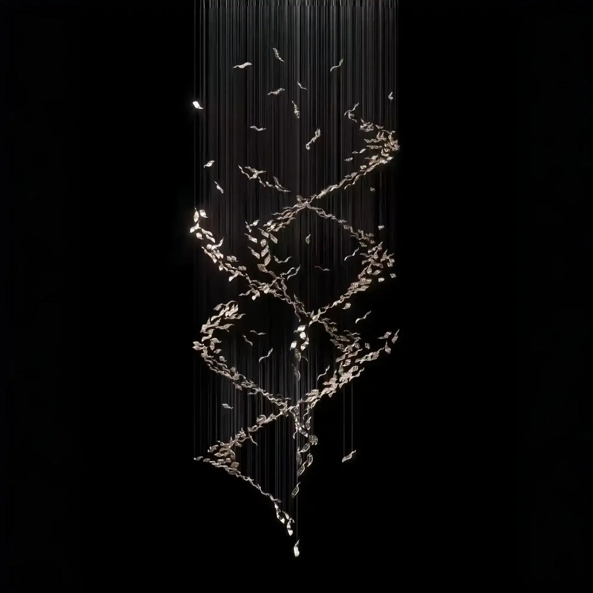Extra Large Luxury Art Double Spiral Creative Crystal Chandelier For High-ceiling Foyer/Hallway/Entryway - Brig Lighting