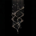 Extra Large Luxury Art Double Spiral Creative Crystal Chandelier For High-ceiling Foyer/Hallway/Entryway - Brig Lighting