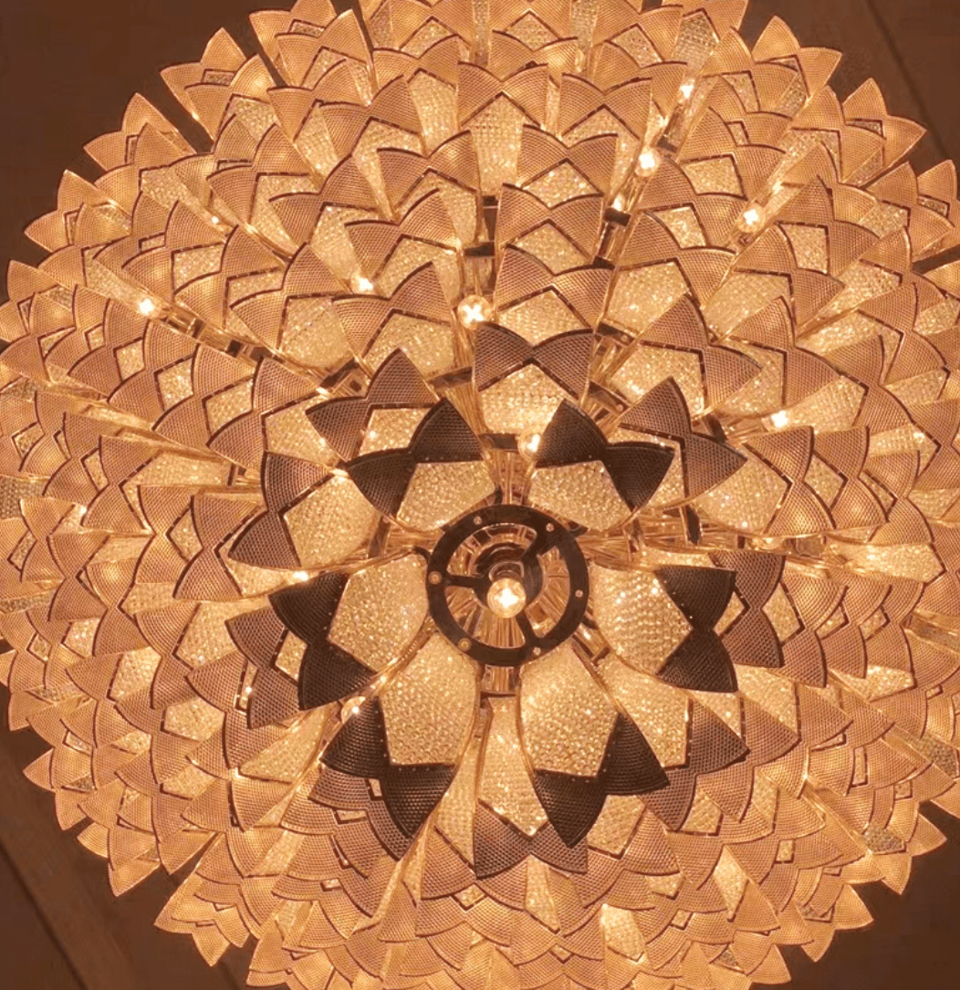 Extra Large Luxury Multi - tier Gold CrystalChandelier for Stairs/Large High - ceiling Room - briglamps