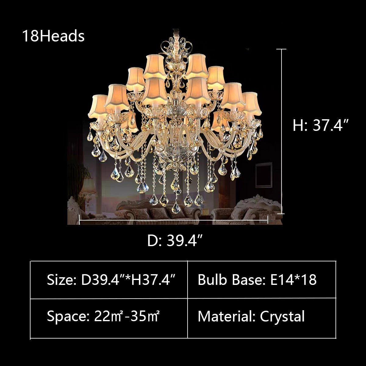 Extra Large Luxury Multi - Tiered Crystal Pendant Chandelier for High - Ceiling Rooms - briglamps