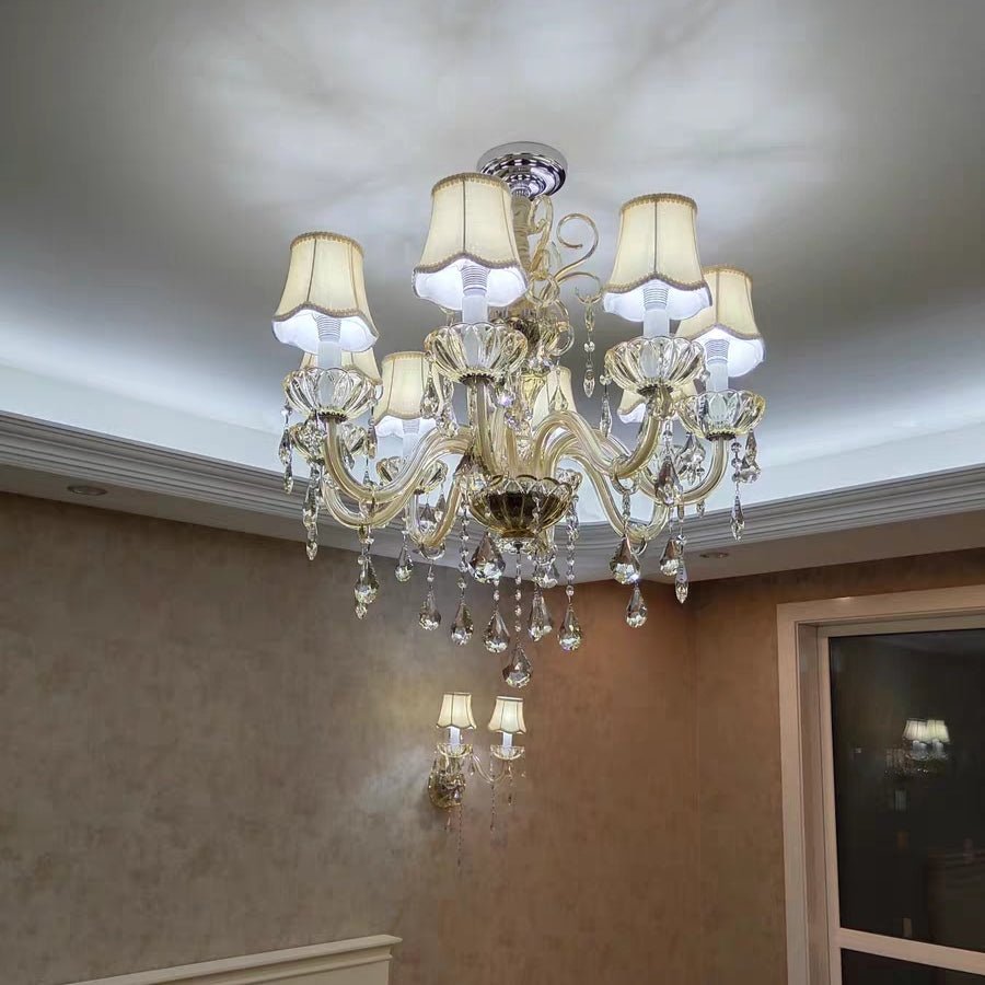 Extra Large Luxury Multi - Tiered Crystal Pendant Chandelier for High - Ceiling Rooms - briglamps