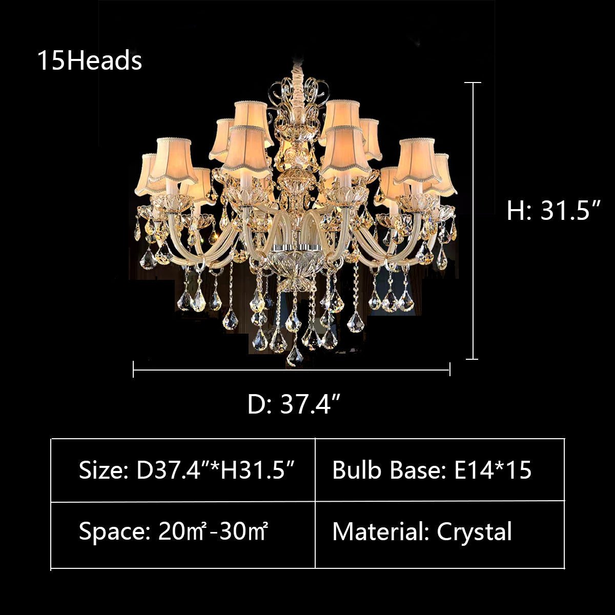 Extra Large Luxury Multi - Tiered Crystal Pendant Chandelier for High - Ceiling Rooms - briglamps