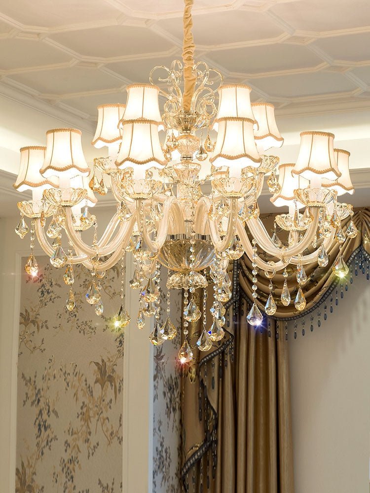 Extra Large Luxury Multi - Tiered Crystal Pendant Chandelier for High - Ceiling Rooms - briglamps