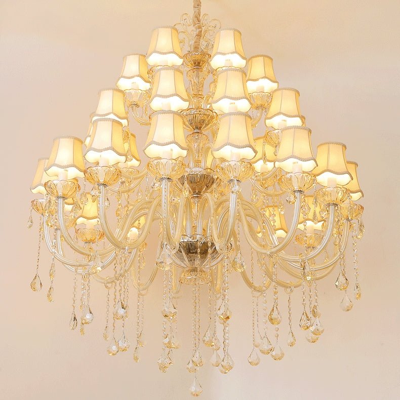 Extra Large Luxury Multi - Tiered Crystal Pendant Chandelier for High - Ceiling Rooms - briglamps