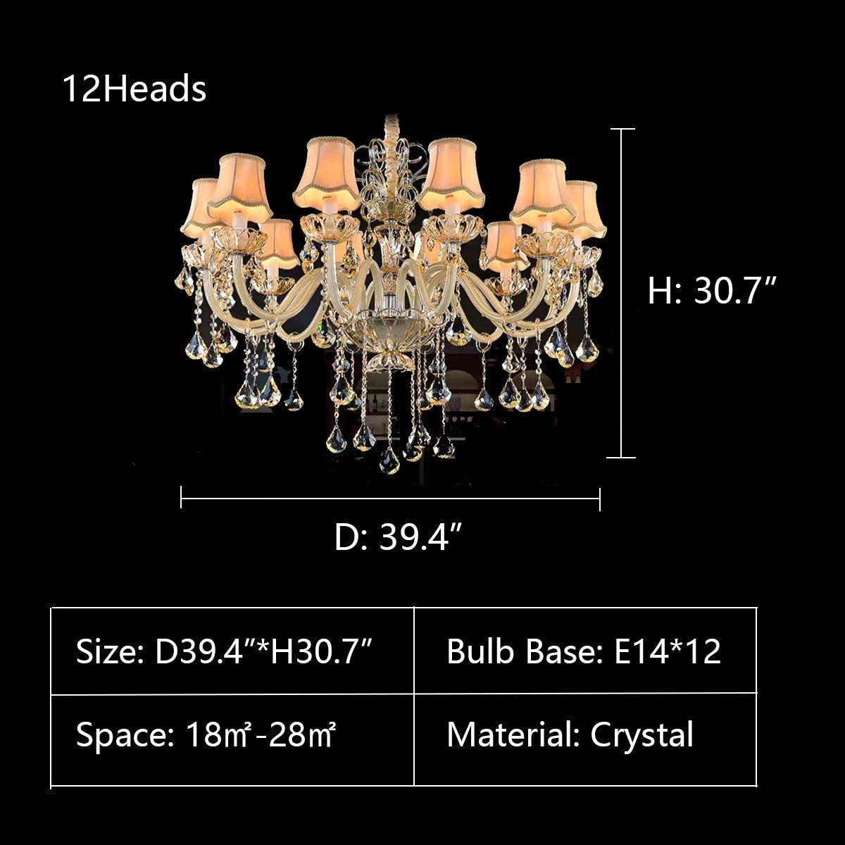 Extra Large Luxury Multi - Tiered Crystal Pendant Chandelier for High - Ceiling Rooms - briglamps