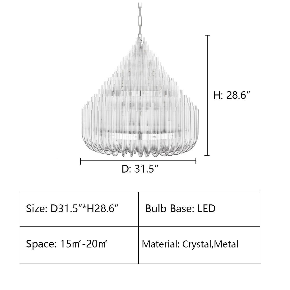 Extra Large Modern Tiers Clear Crystal Tubes Chandelier for Living Room/Hotel Lobby - briglamps