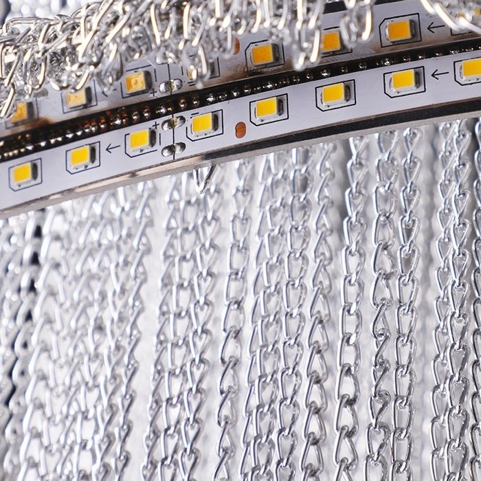 Extra Large Multi - layered Post - Modern Luxury Metal Chains Chandelier for High - ceiling Room - briglamps