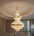 Extra Large Multi-layers Gold Luxury Crystal Chandelier Modern Empire Decrative Crystal Light For Living Room/Foyer/Staircase - Brig Lighting