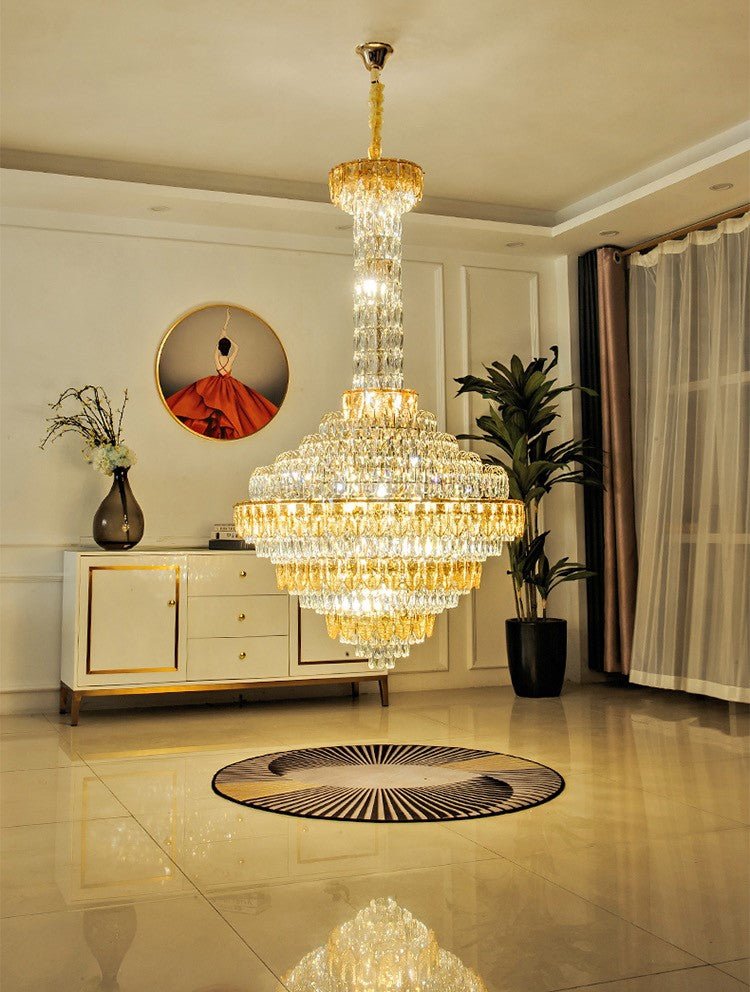 Extra Large Multi - tiered Empire Crystal Chandelier for Big Hallway/Foyer/Staircase - briglamps