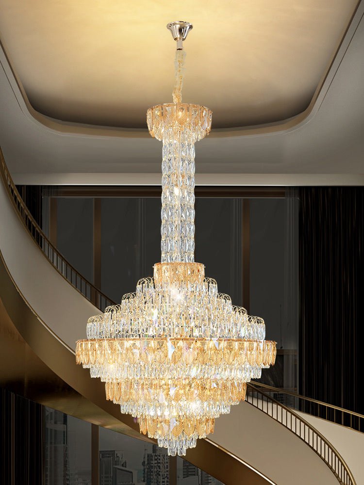 Extra Large Multi - tiered Empire Crystal Chandelier for Big Hallway/Foyer/Staircase - briglamps