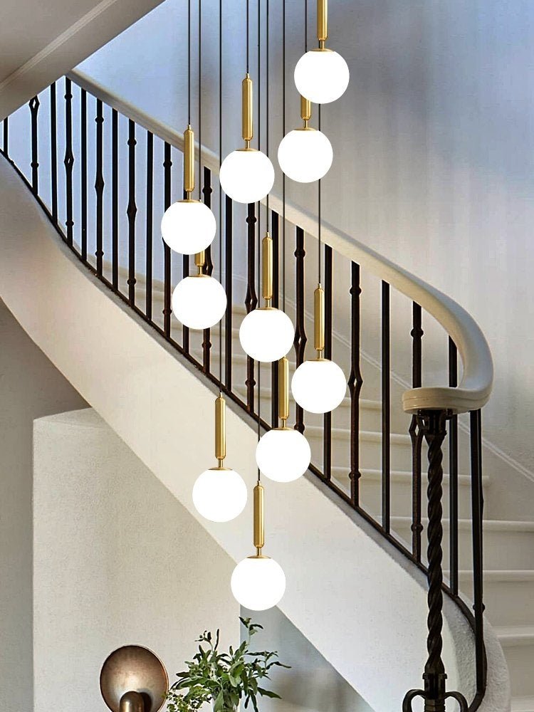 Extra Large Nordic Minimalist Long Pendant Light for Spiral Staircase/High - ceiling Room - briglamps