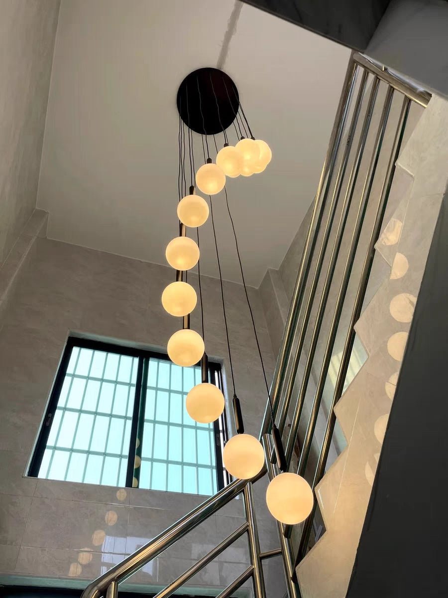 Extra Large Nordic Minimalist Long Pendant Light for Spiral Staircase/High - ceiling Room - briglamps