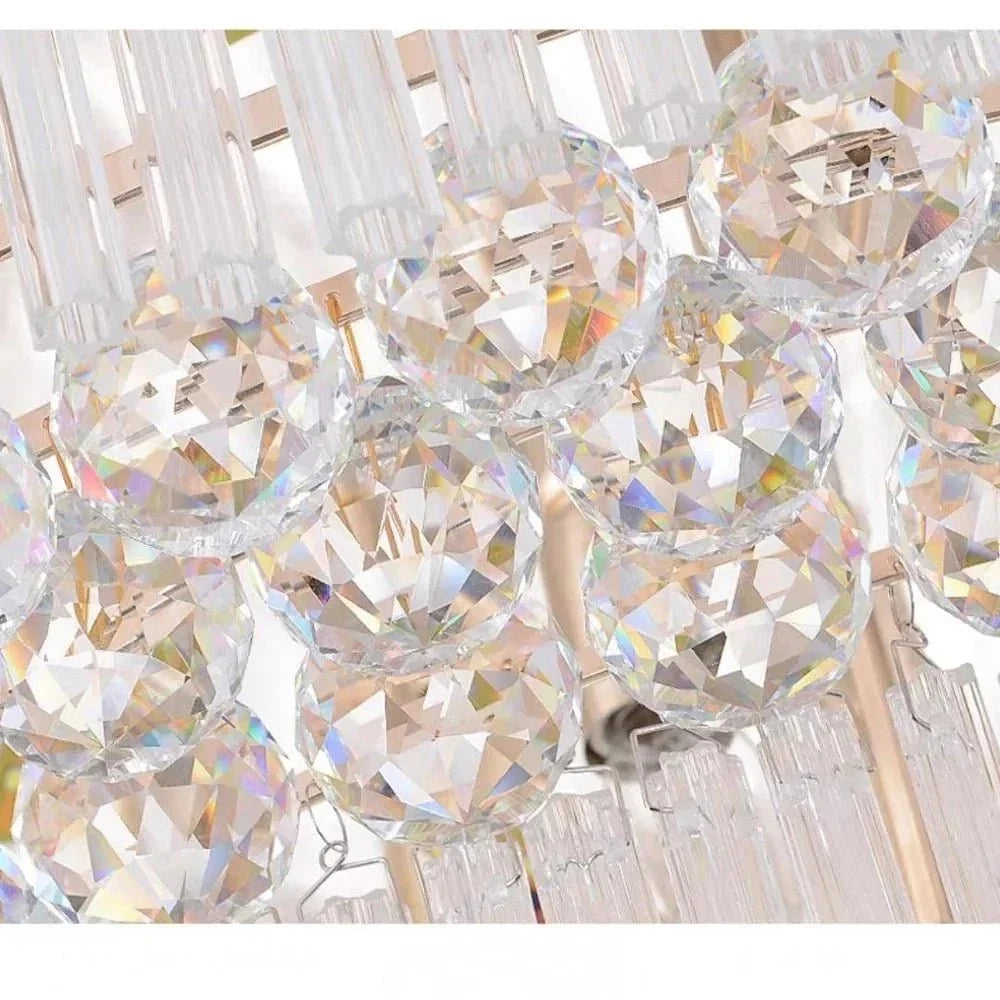 Extra Large Three Layers Round Luxury Flush Mounted Crystal Chandelier for Living Room - Brig Lighting