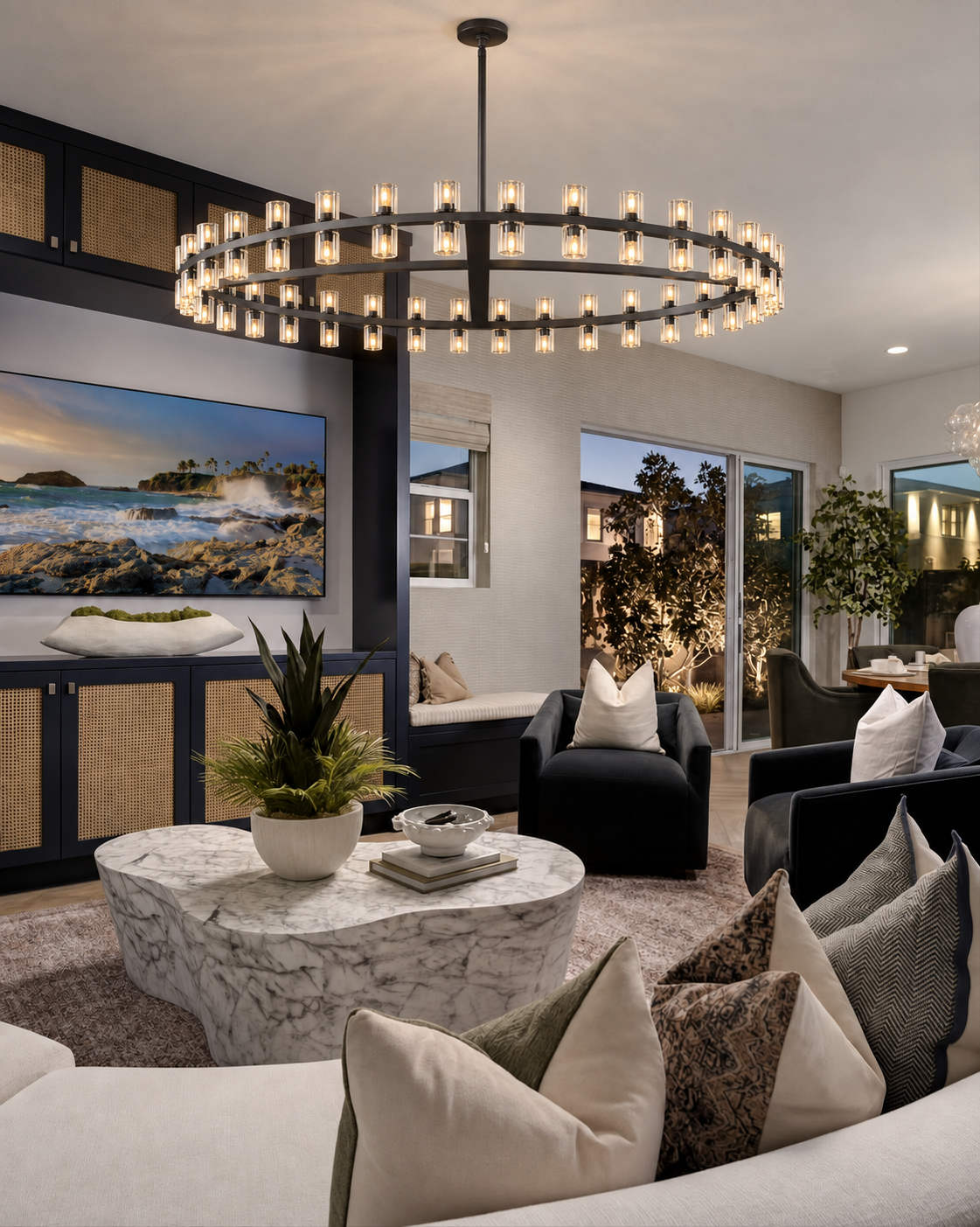 Arcuphoe Led Round Chandelier