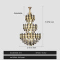 Foyer 3 Layers Extra Large Crystal Chandelier For Living Room Staircase Ceiling Lighting Fixture - briglamps