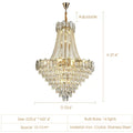 Foyer Staircase Chandelier Luxury K9 Crystal Ceiling Light For Living Room / Hallway - briglamps
