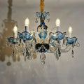 French Romantic Blue Crystal Designer Chandelier for Bedroom/Living Room/Dining Room - Brig Lighting