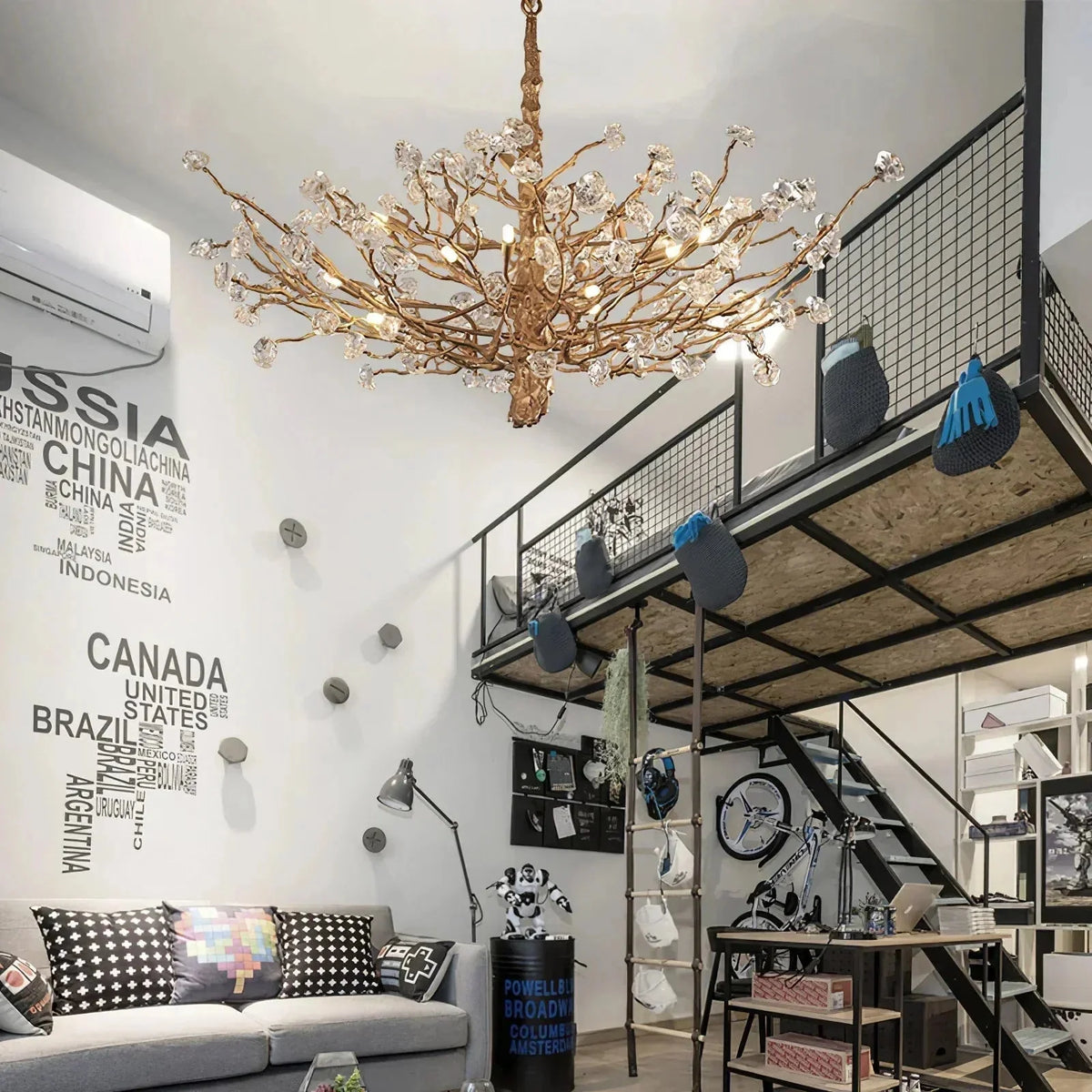 Gemstone Branch Chandelier with Artistic Design for Bedroom or Living Room - Brig Lighting