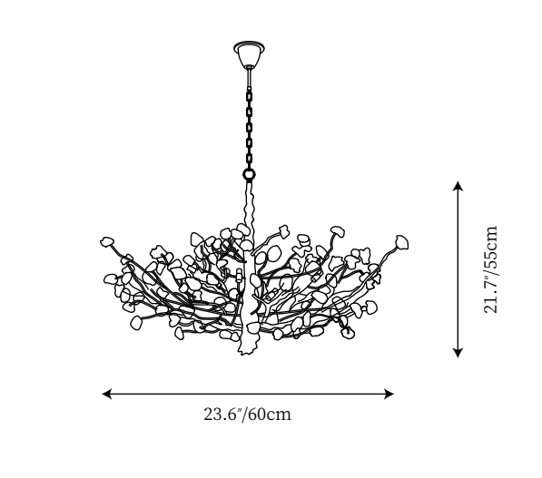 Gemstone Branch Chandelier with Artistic Design for Bedroom or Living Room - Brig Lighting