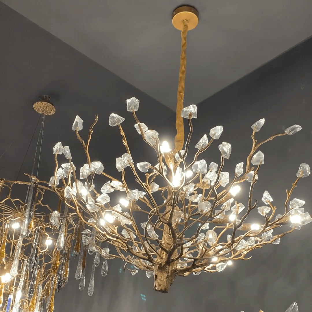 Gemstone Branch Chandelier with Artistic Design for Bedroom or Living Room - Brig Lighting