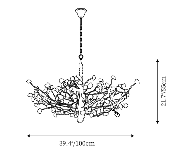 Gemstone Branch Chandelier with Artistic Design for Bedroom or Living Room - Brig Lighting