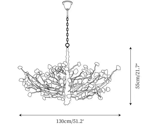 Gemstone Branch Chandelier with Artistic Design for Bedroom or Living Room - Brig Lighting