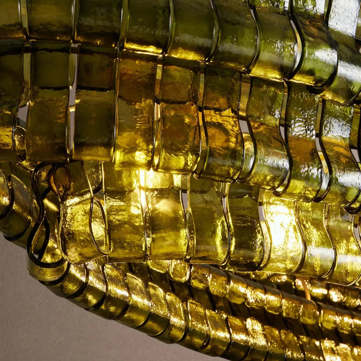 Ghiaccio Glass Oval Chandelier 54''65'' - Brig Lighting